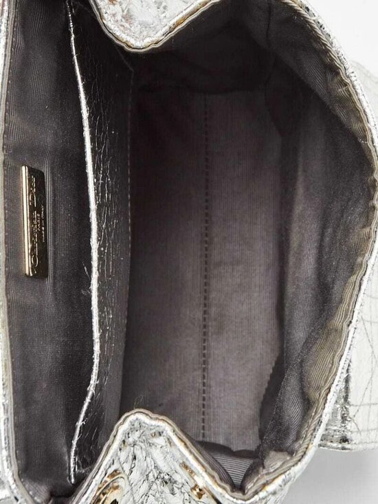 Christian Dior Silver Cannage Quilted Leather Stardust Small Backpack Bag main image 12